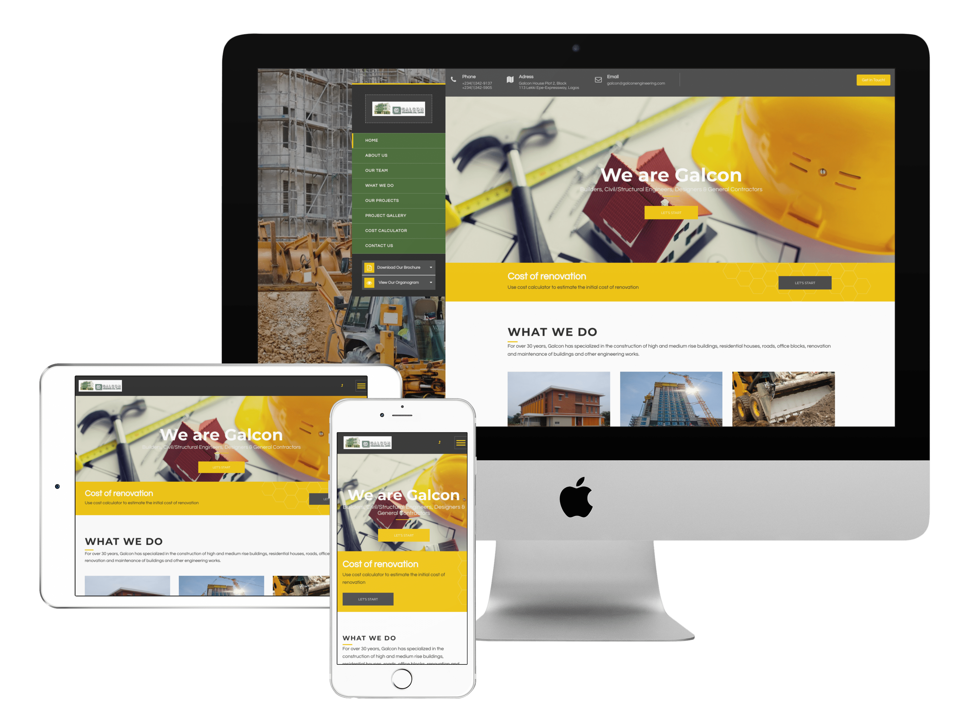 Portfolio-Galgon Website Responsive on mobile devices